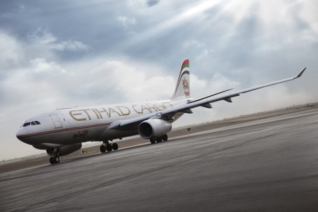 Etihad Cargo Aircraft Taxiing to the Runway