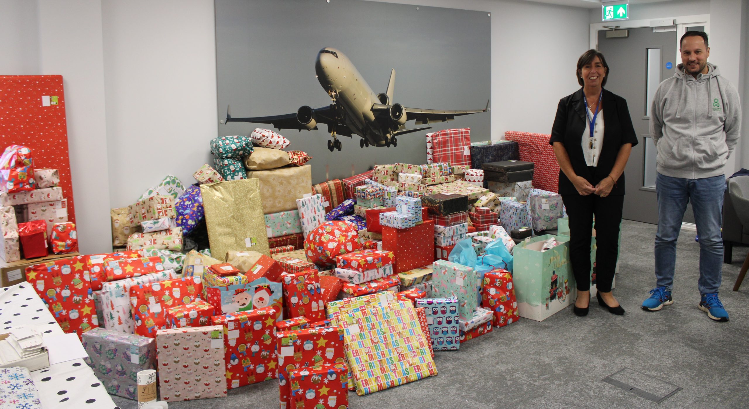 Christmas Charity Wrapping at Network Aviation Group's London Gatwick, LGW Headquarters!